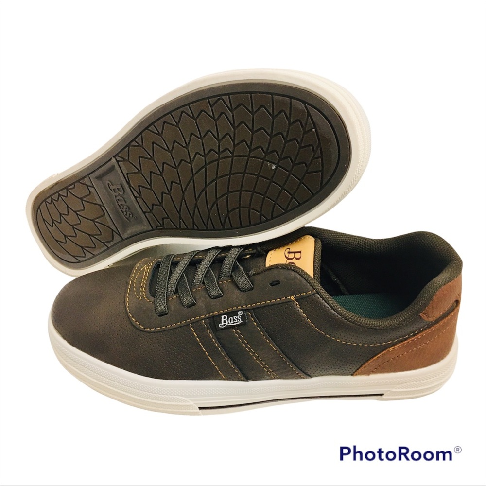 G.H. BASS & CO. Slip-On Laced Shoe Boy's Size 3 Kid's Medium Width Brown/Tan NEW - Picture 8 of 16
